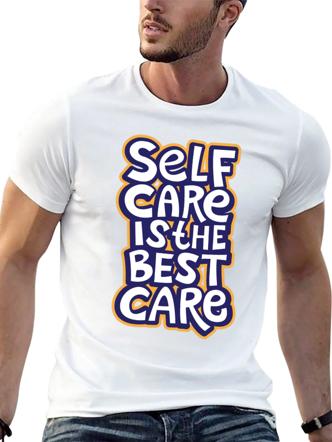 Self Care Graphic Tee - Black Cotton T-Shirt