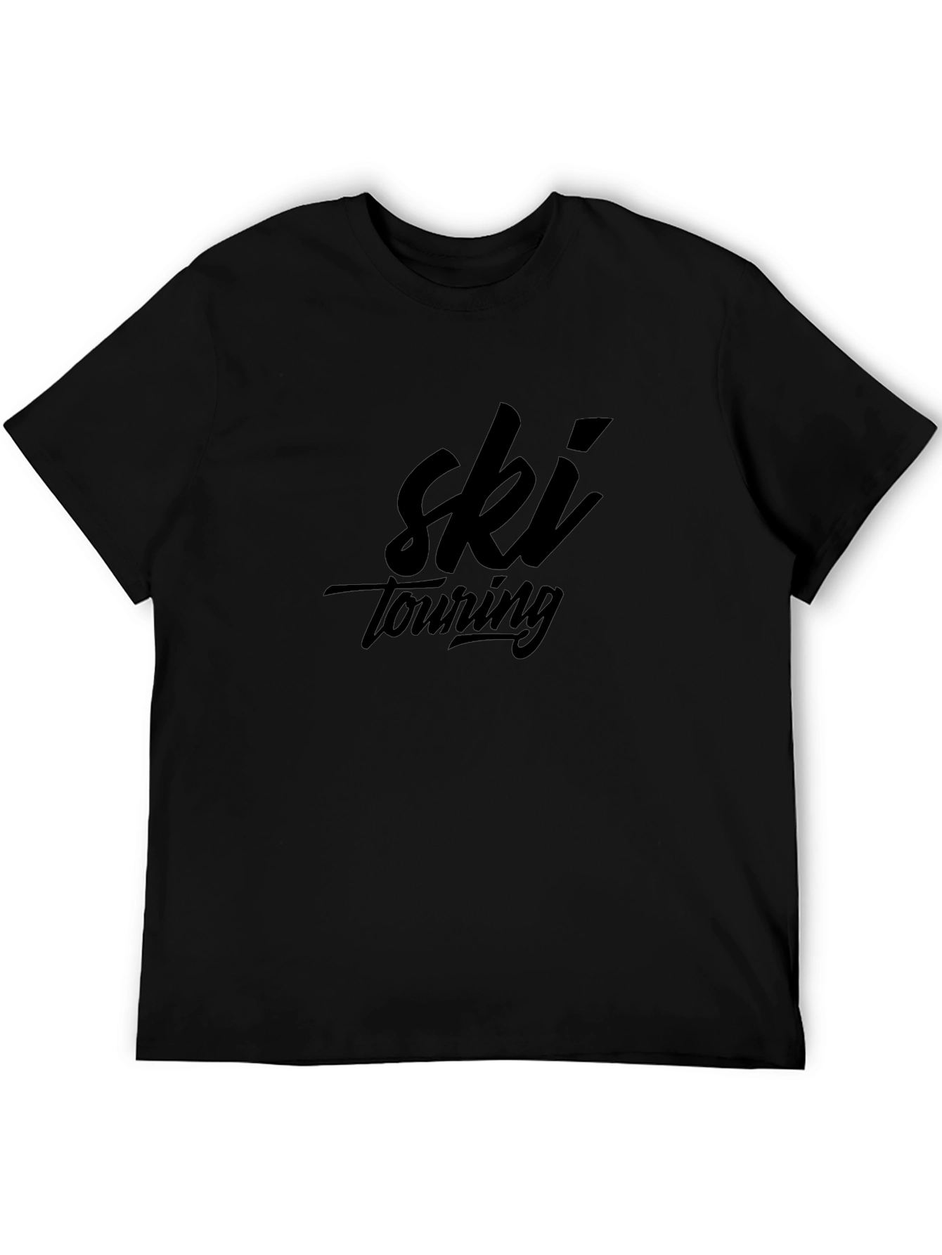 Ski Touring Black Graphic Tee