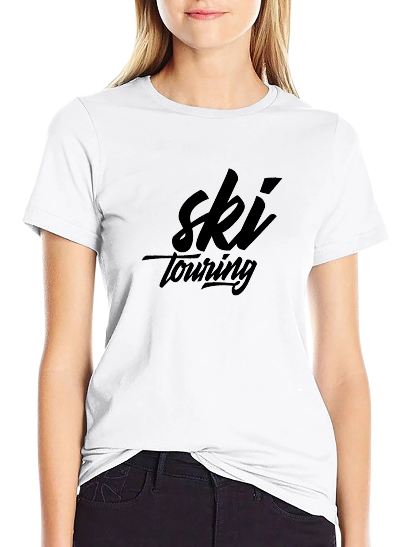 Ski Touring Black Graphic Tee