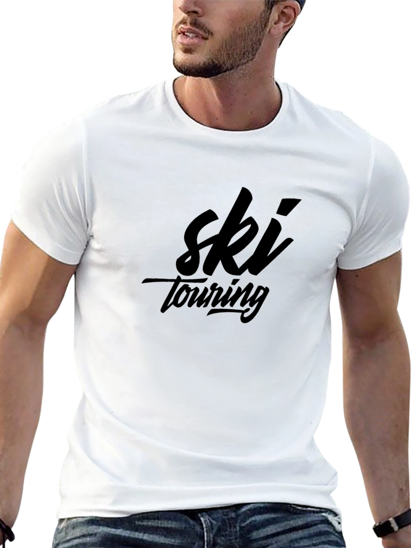 Ski Touring Black Graphic Tee
