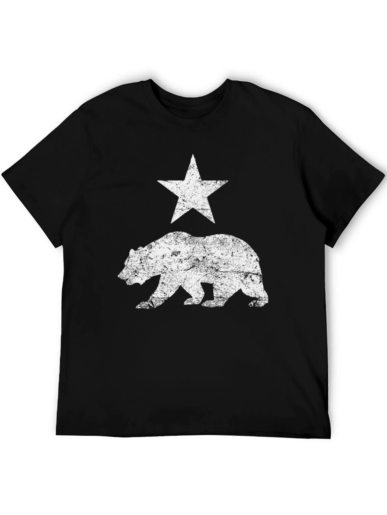 California Bear Flag T-Shirt - Distressed Graphic Tee