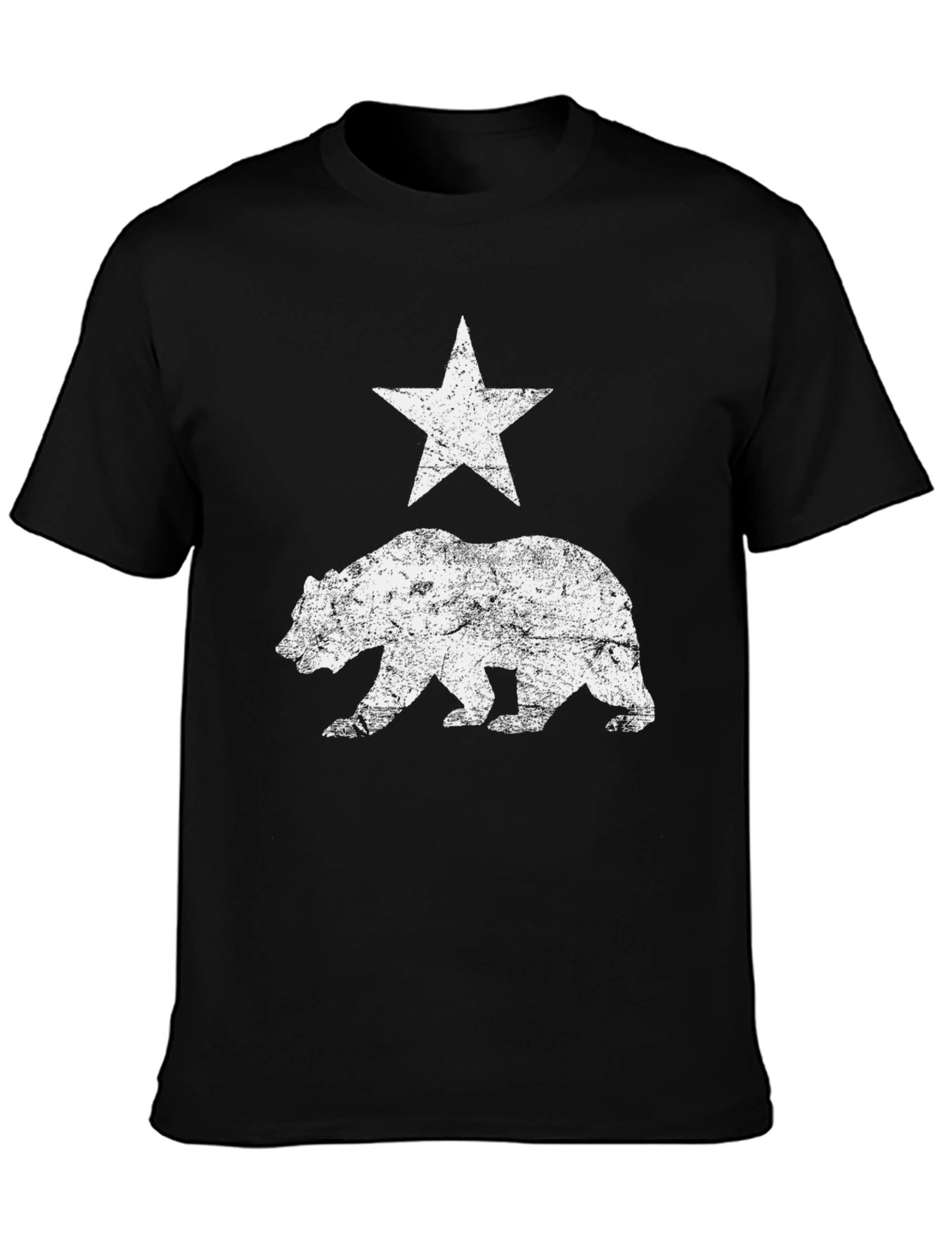 California Bear Flag T-Shirt - Distressed Graphic Tee