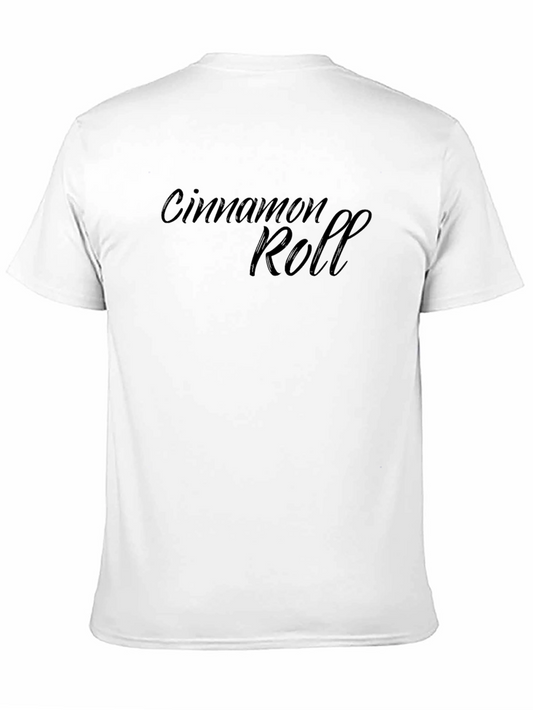 Cinnamon Roll Graphic Tee - Black Short Sleeve Shirt