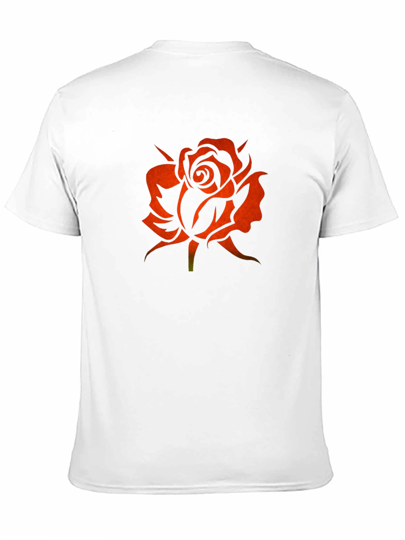Rose Silhouette Graphic Black T-Shirt