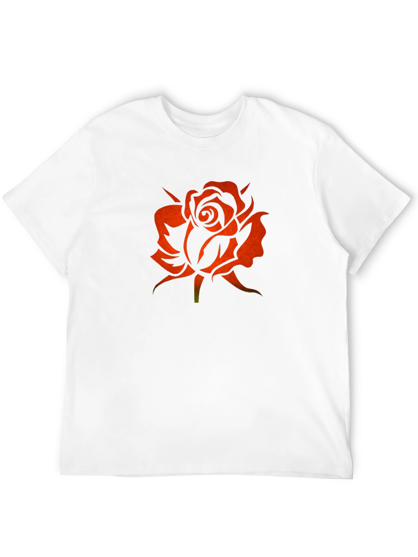 Rose Silhouette Graphic Black T-Shirt
