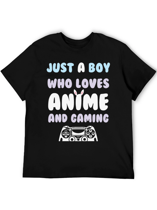 Boys Anime & Gaming T-Shirt - Just a Boy Who Loves