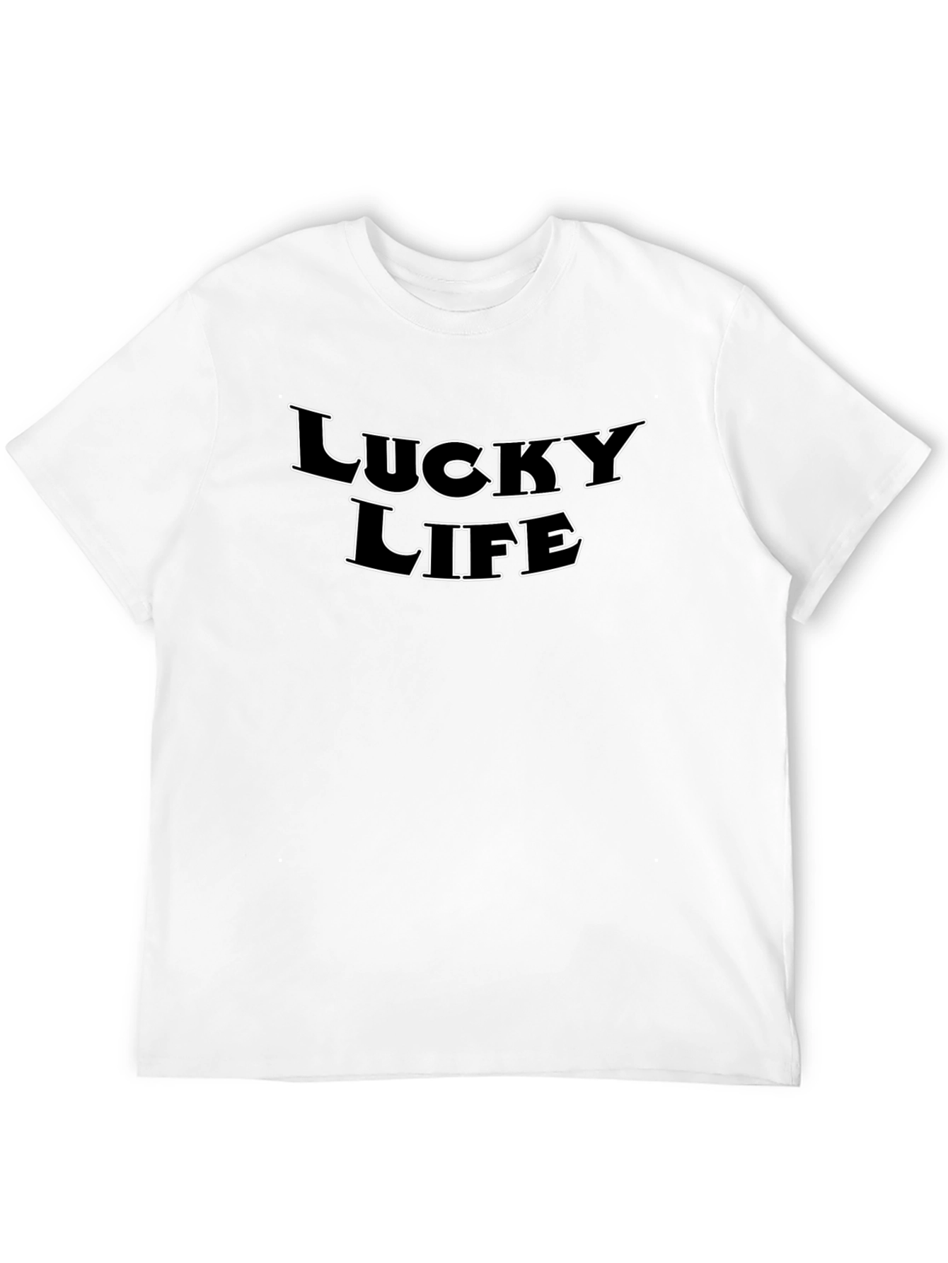 Lucky Life Black Graphic T-Shirt