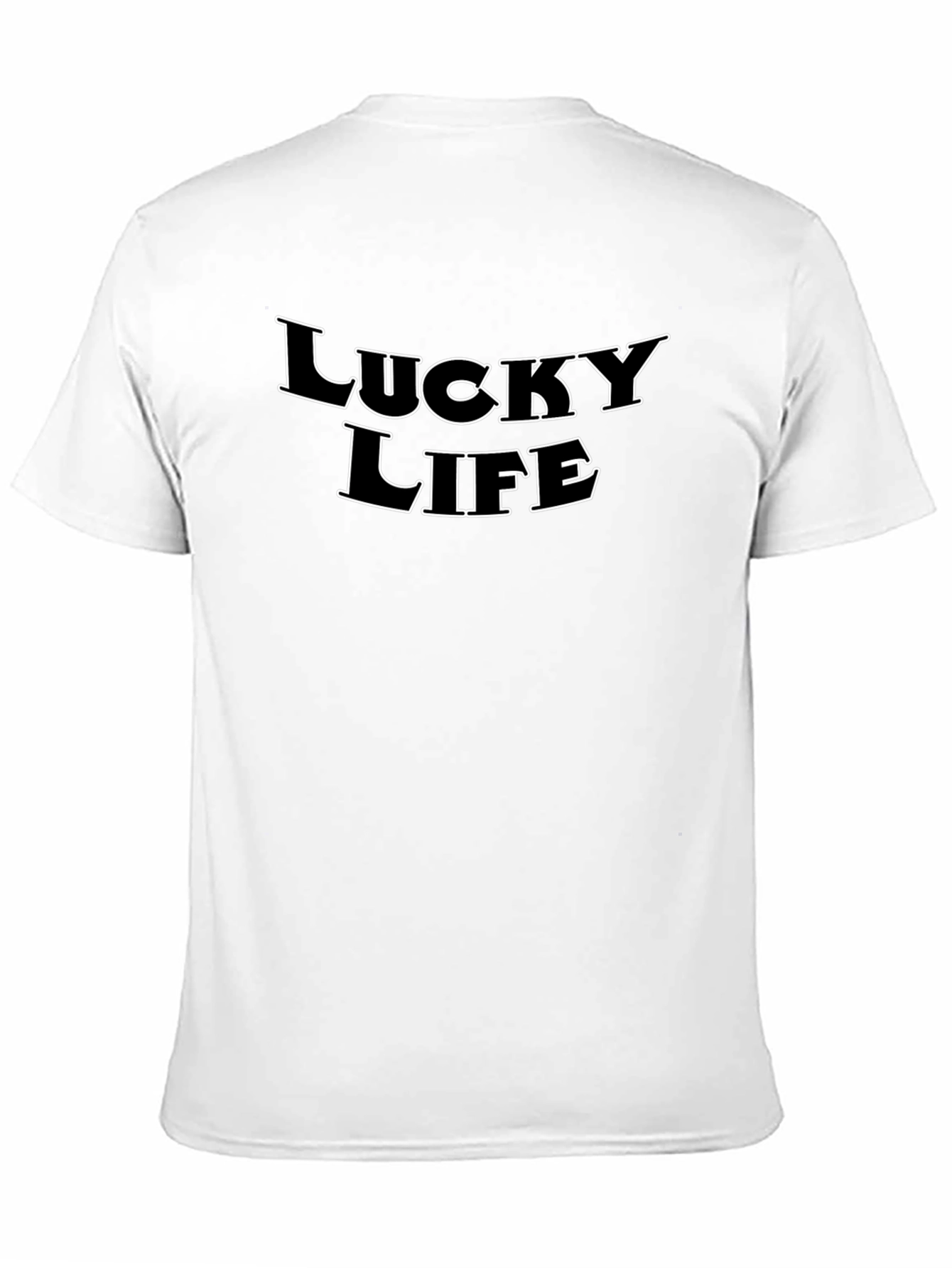Lucky Life Black Graphic T-Shirt