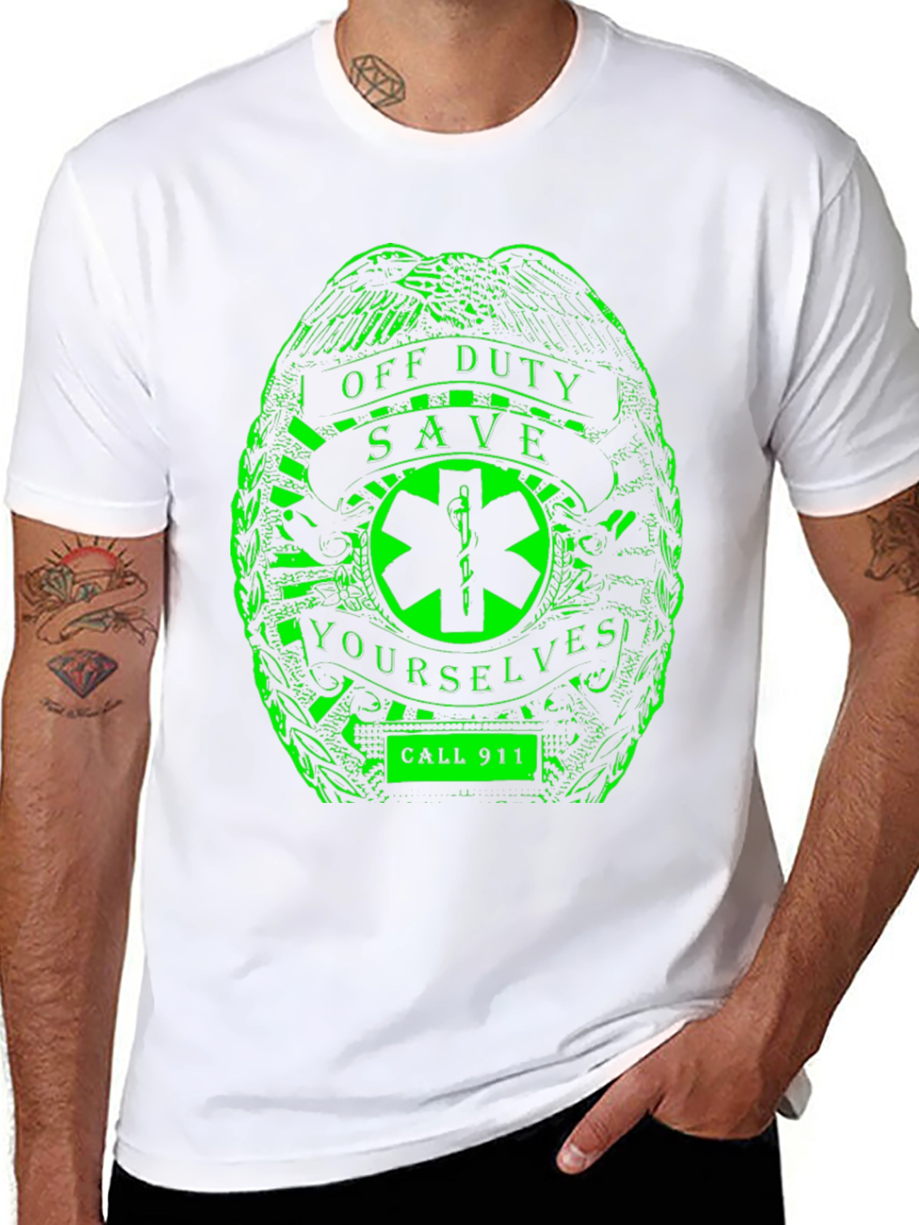 Off Duty Save Yourselves Black T-Shirt