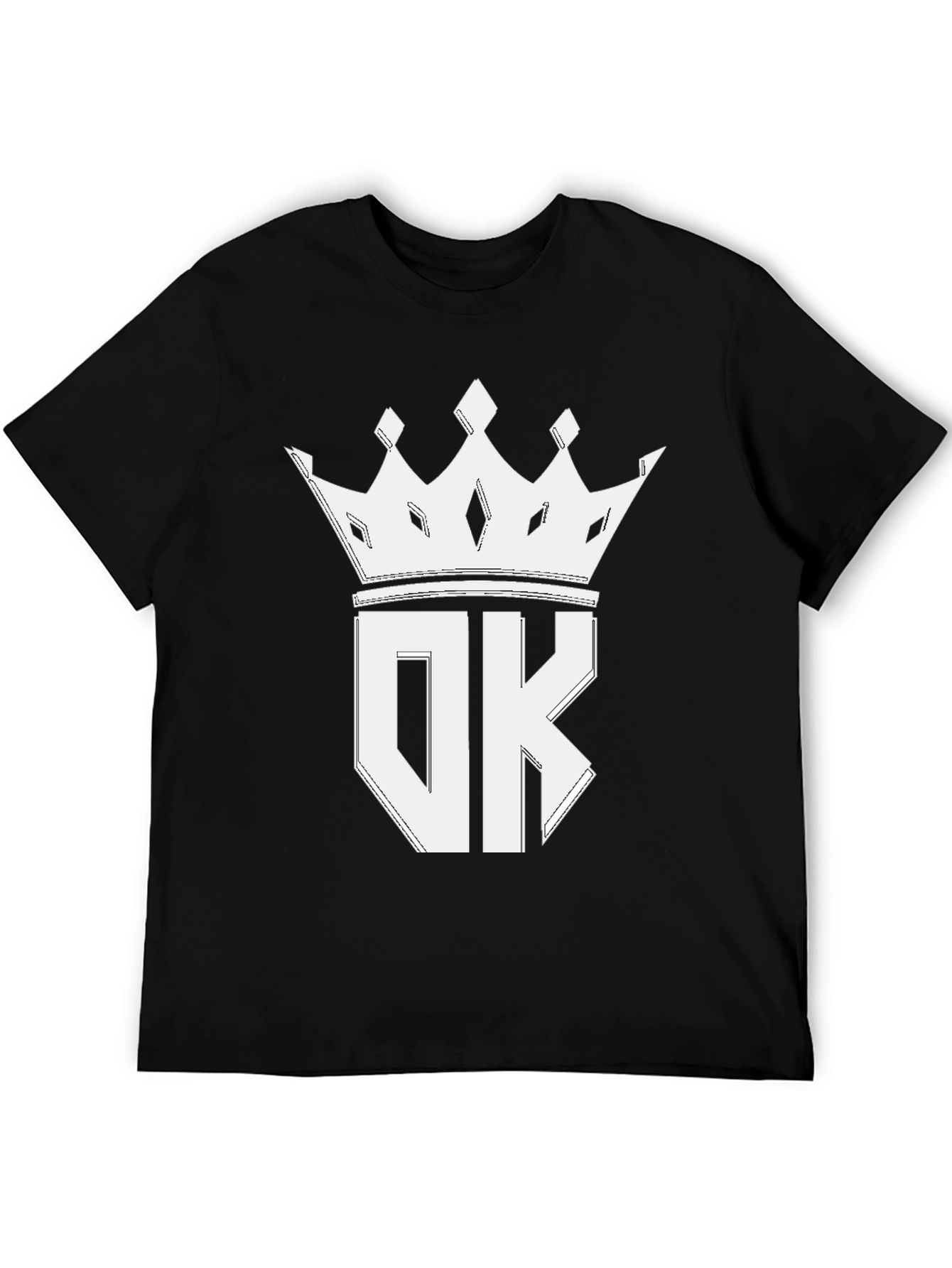 OK Crown Graphic Tee - Stylish Black T-Shirt