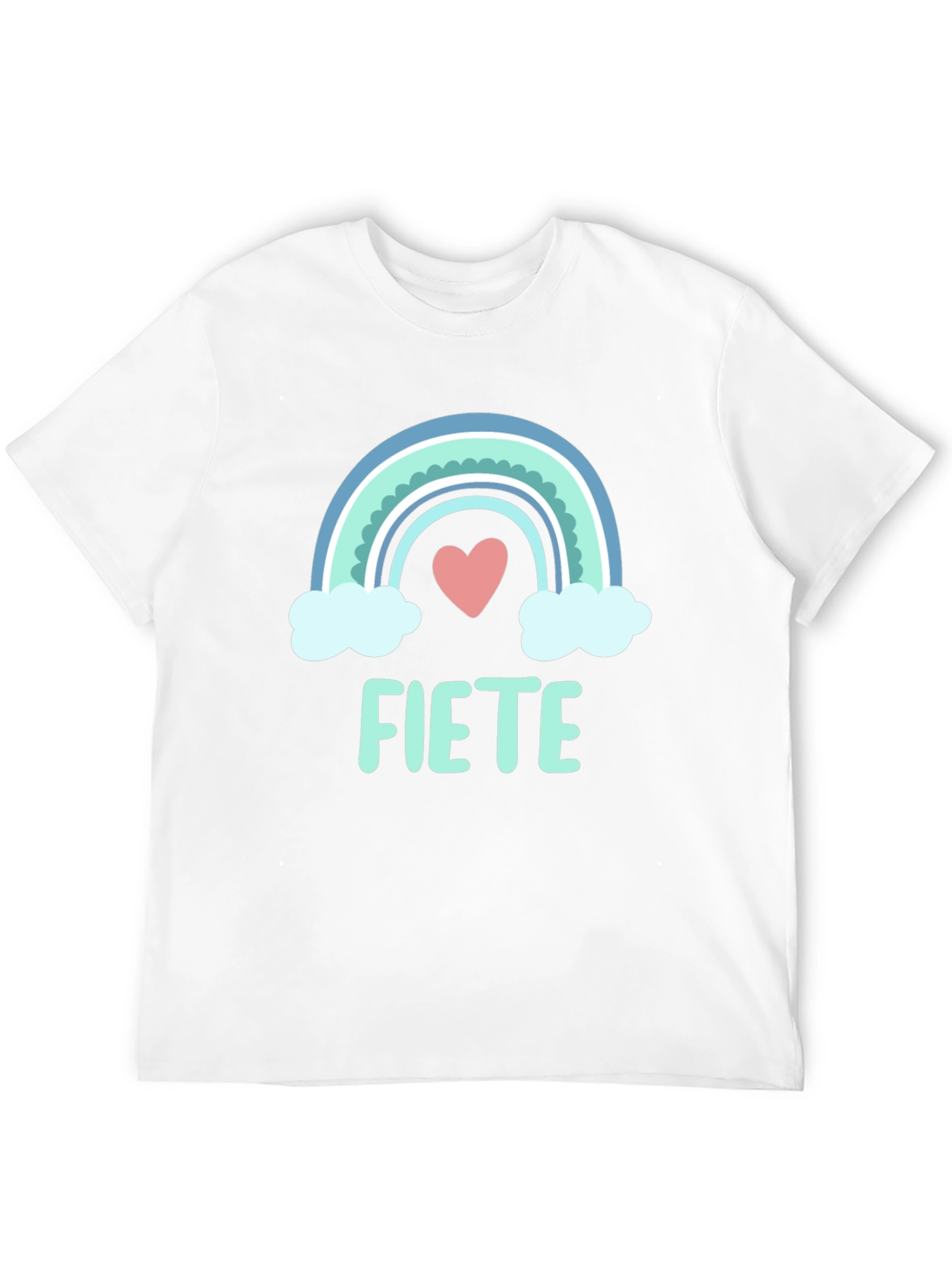 FIETE Rainbow Heart Graphic Black T-Shirt