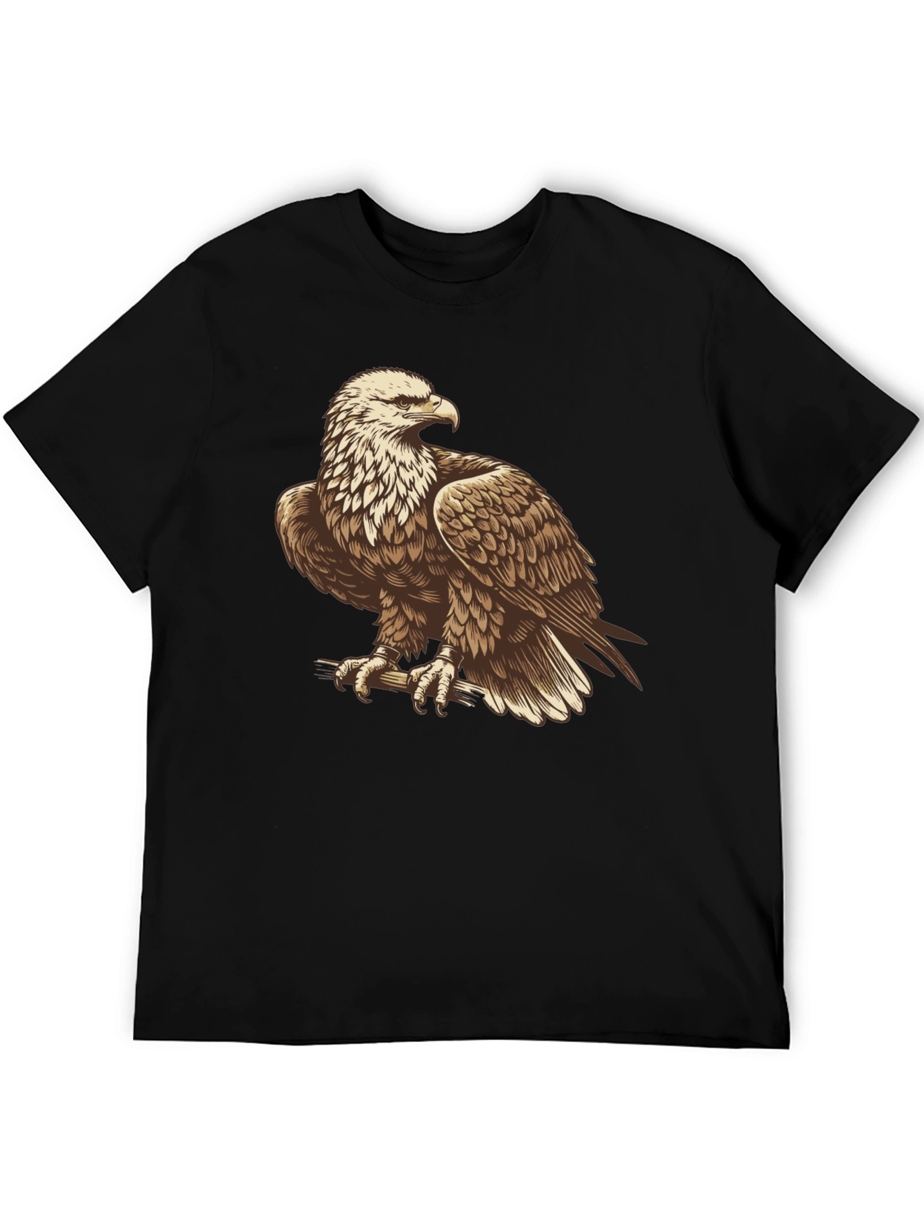 Eagle Graphic Print Black T-Shirt
