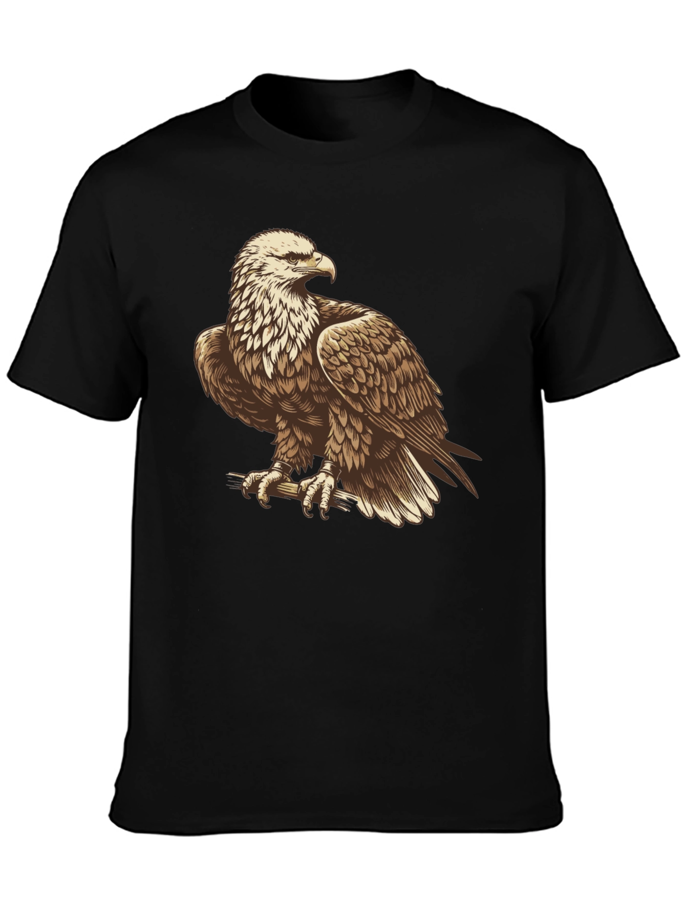 Eagle Graphic Print Black T-Shirt