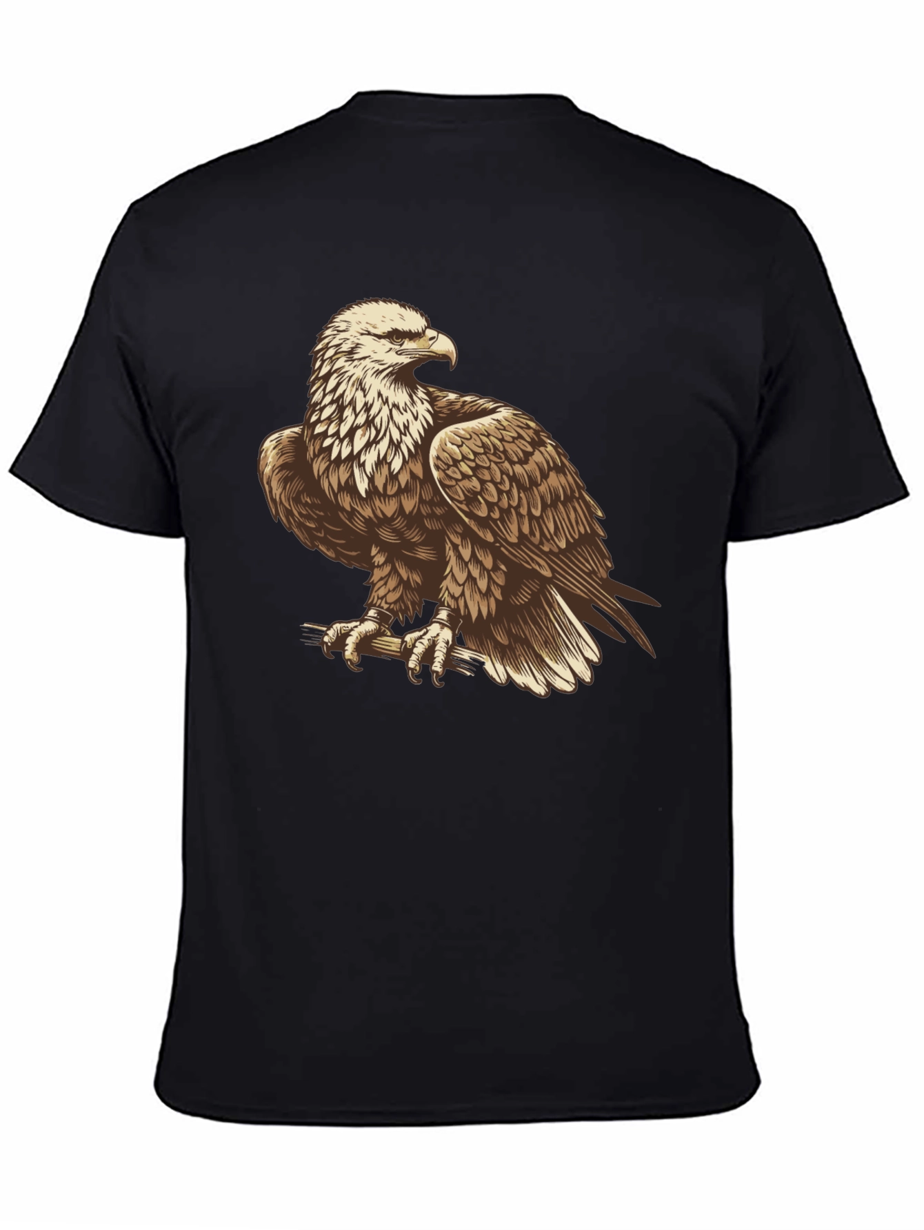 Eagle Graphic Print Black T-Shirt