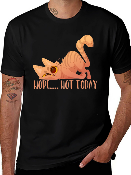 Nope Not Today Cat Graphic T-Shirt