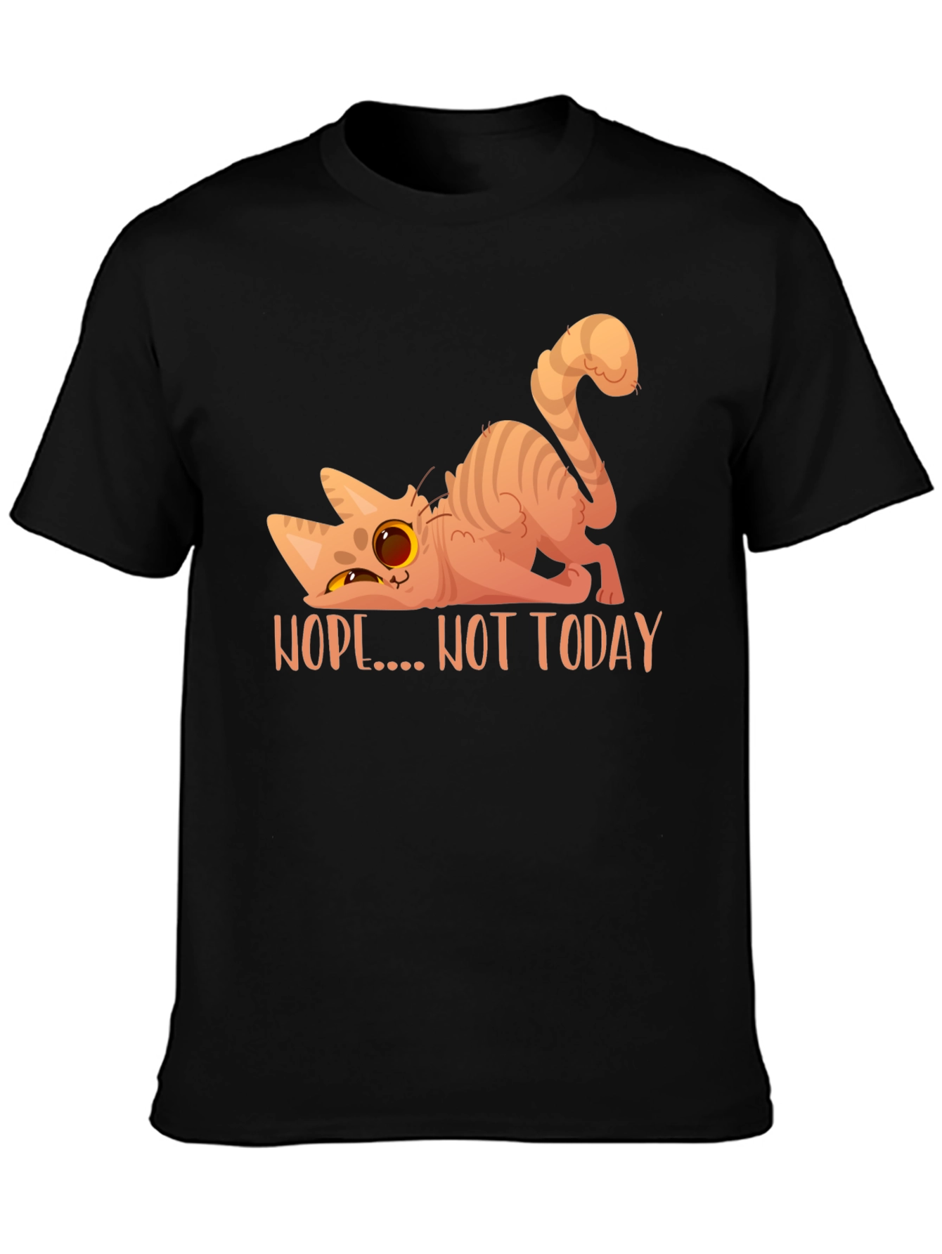 Nope Not Today Cat Graphic T-Shirt