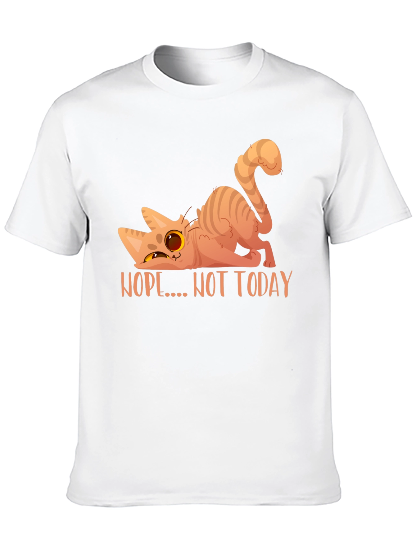 Nope Not Today Cat Graphic T-Shirt