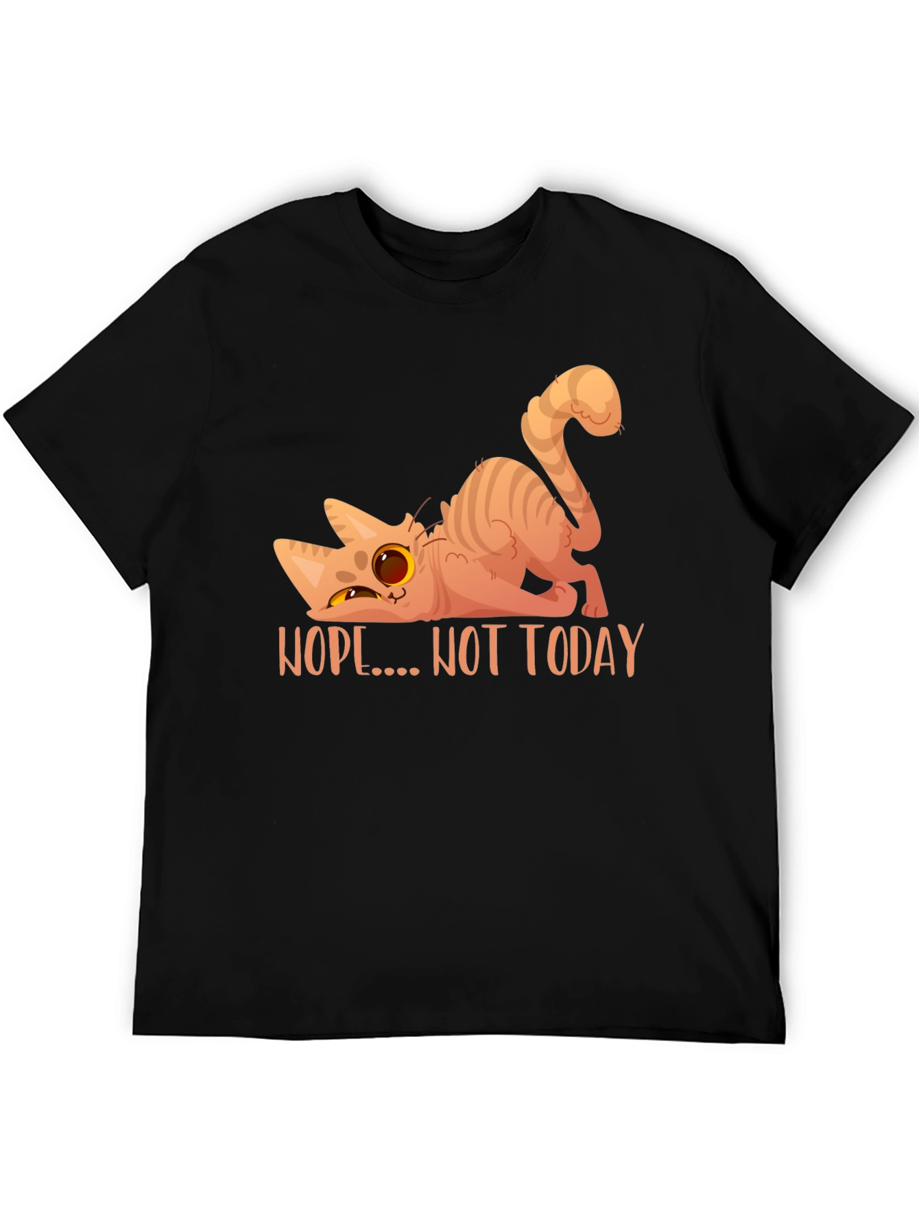 Nope Not Today Cat Graphic T-Shirt
