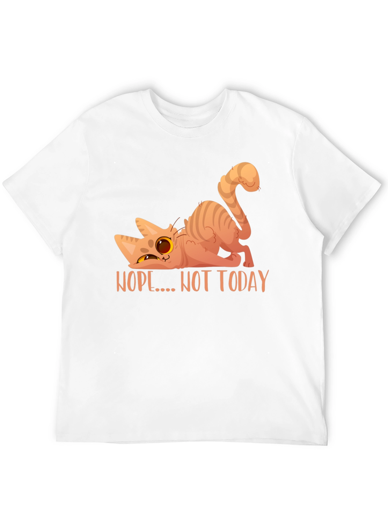Nope Not Today Cat Graphic T-Shirt