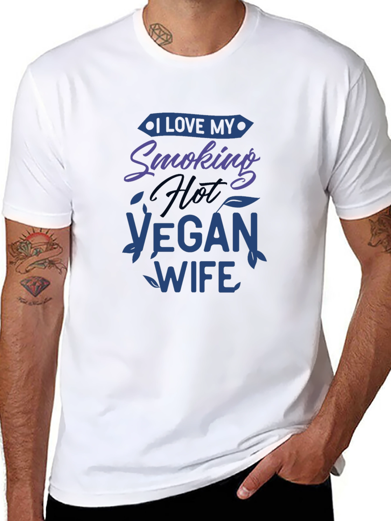 I Love My Smoking Hot Vegan Wife T-Shirt