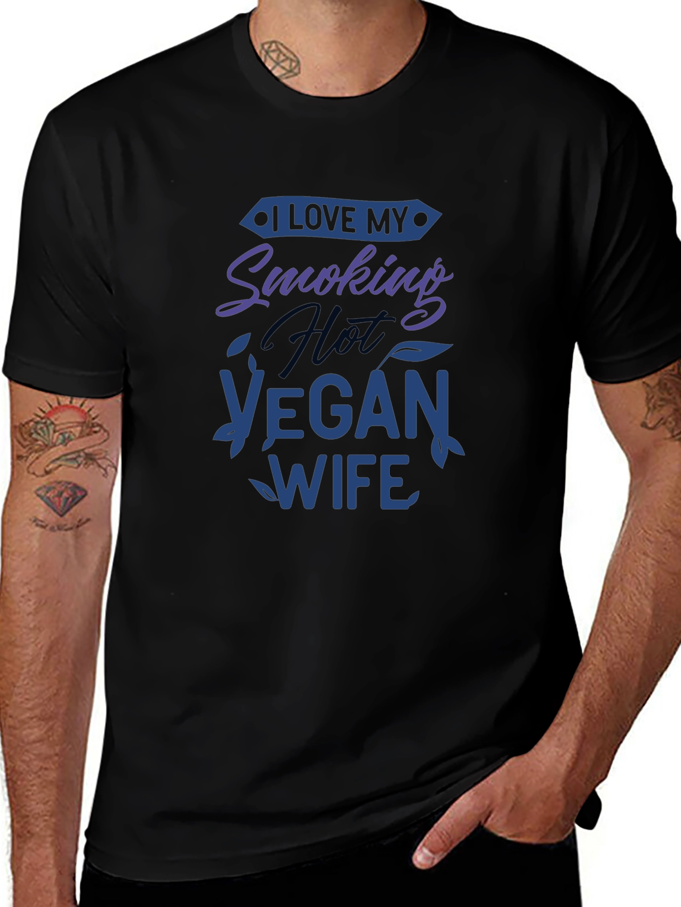I Love My Smoking Hot Vegan Wife T-Shirt