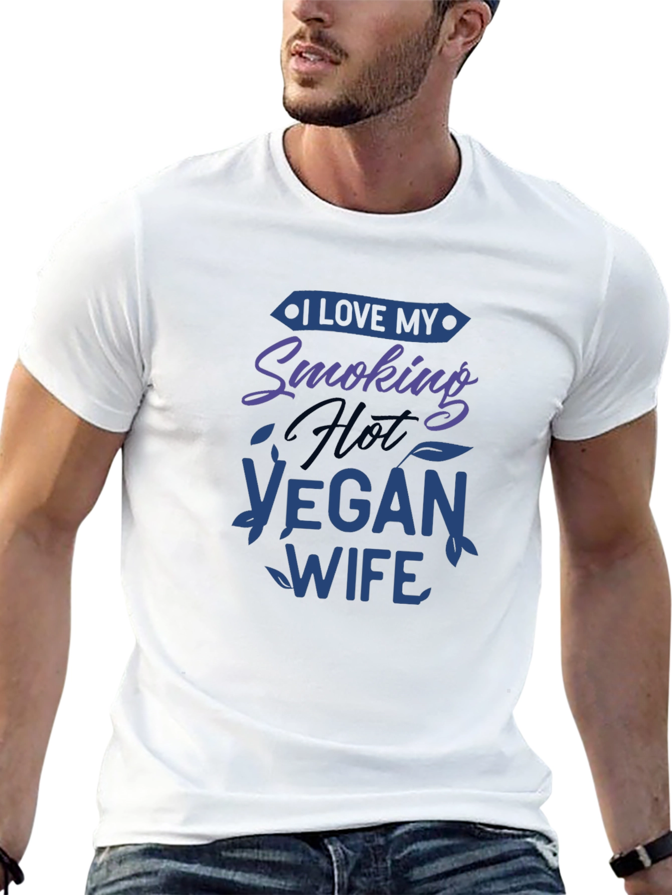 I Love My Smoking Hot Vegan Wife T-Shirt