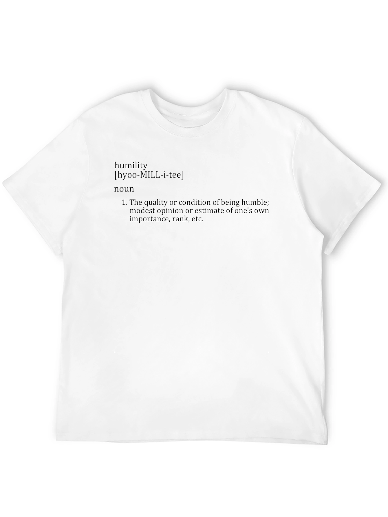Humility Definition Black T-Shirt