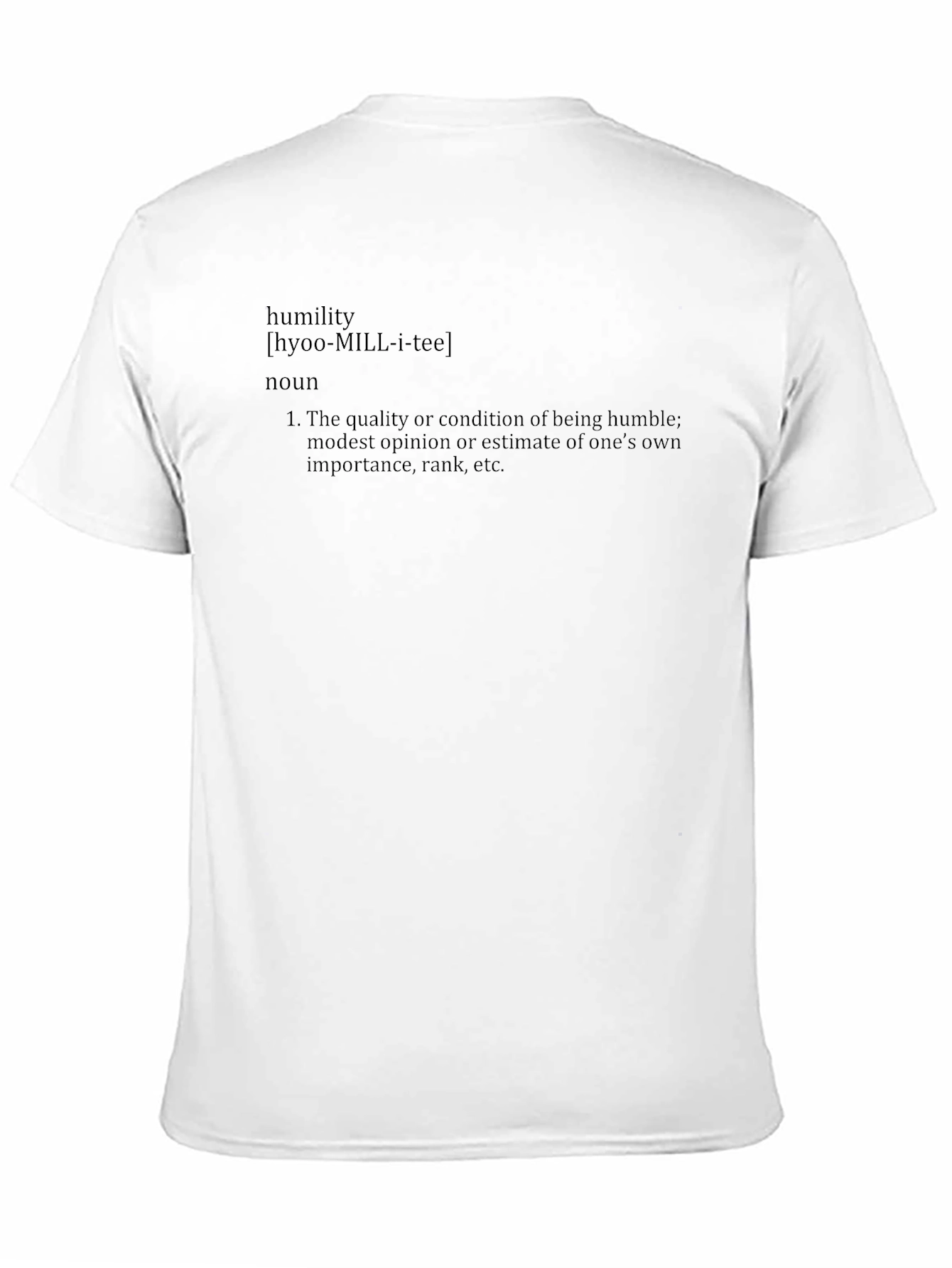 Humility Definition Black T-Shirt