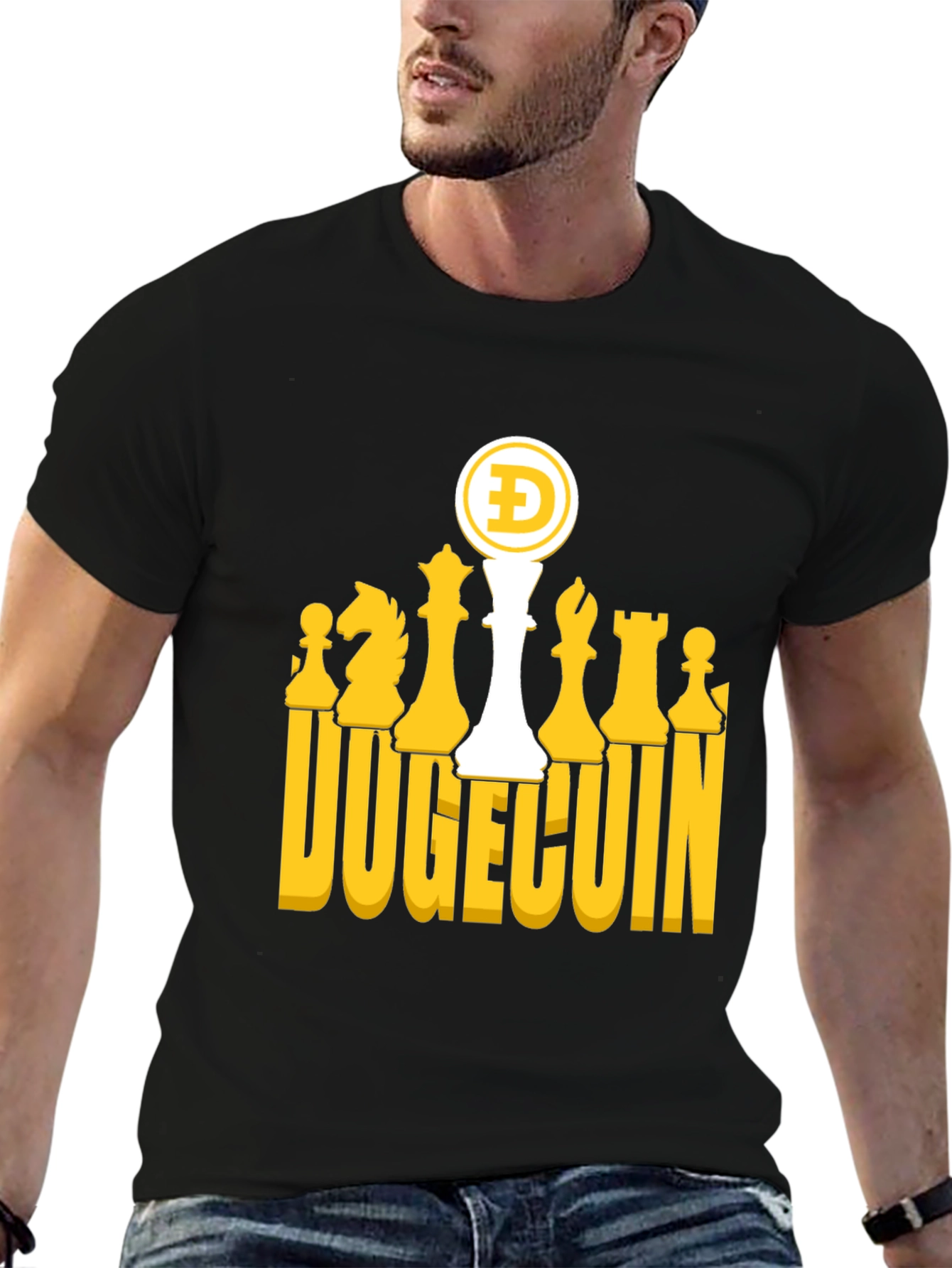 DogeChess Black T-Shirt - Crypto Tee