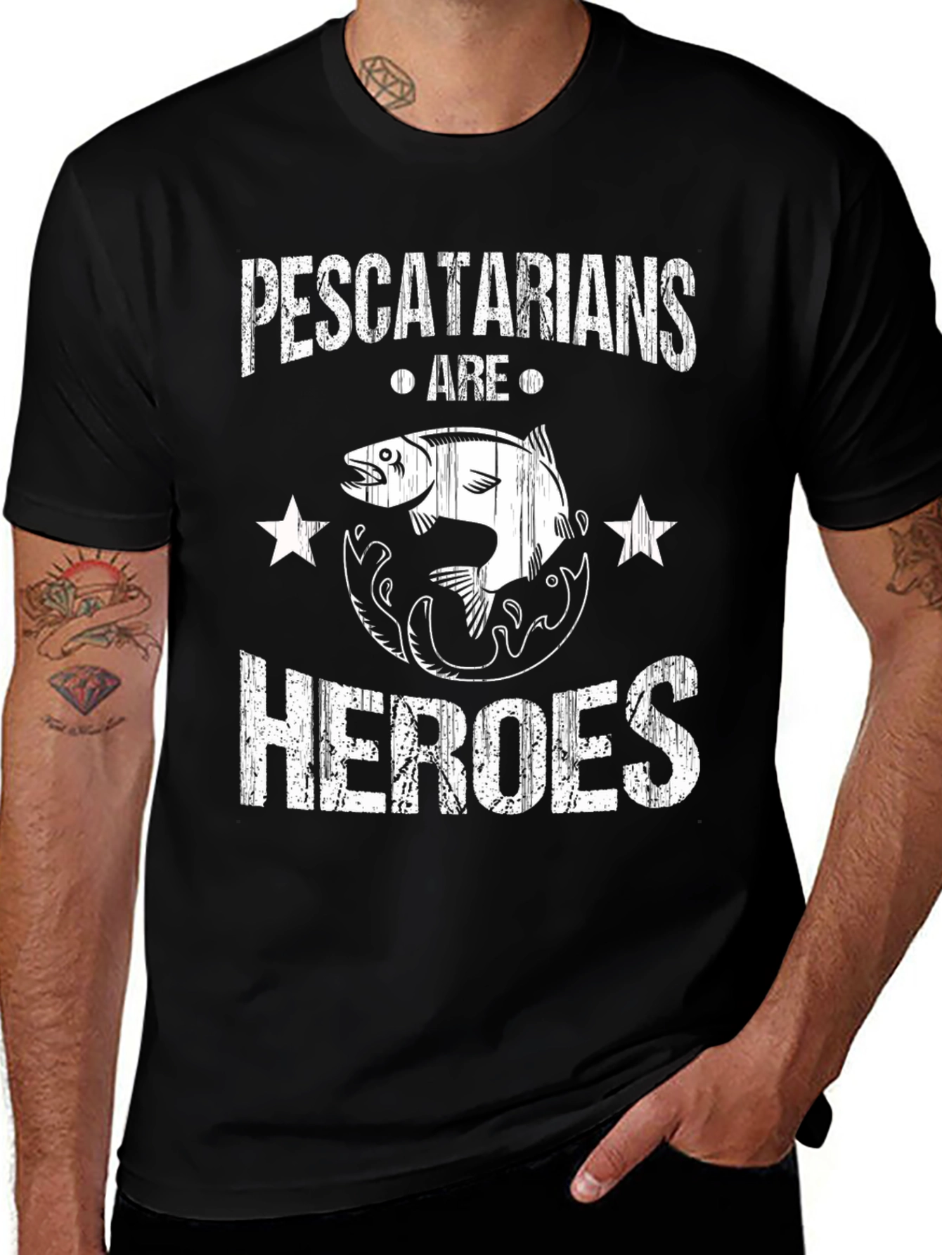 Pescetarian Hero Graphic Tee