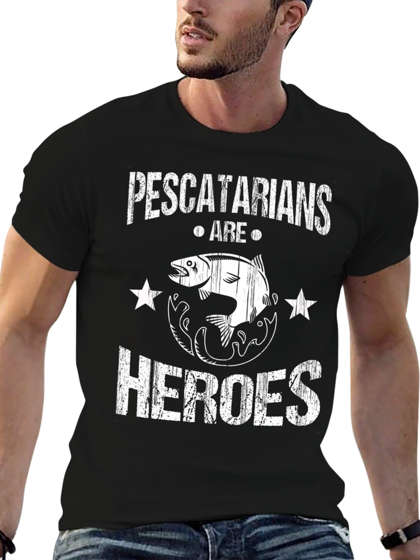 Pescetarian Hero Graphic Tee