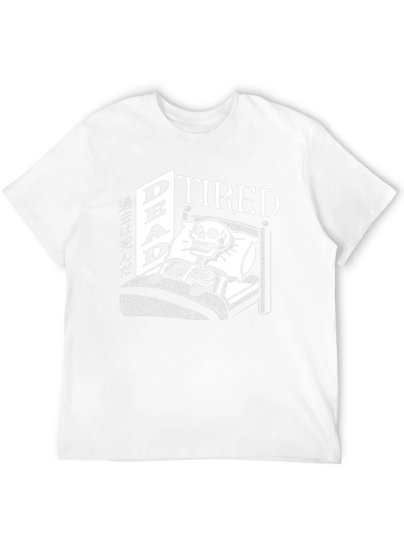 Dead Tired Skeleton Graphic T-Shirt