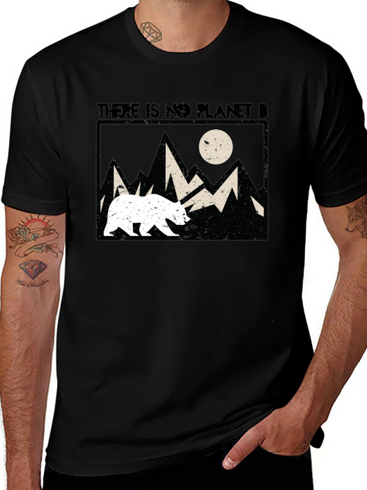 No Planet B Bear Graphic Tee - Eco Friendly T-Shirt