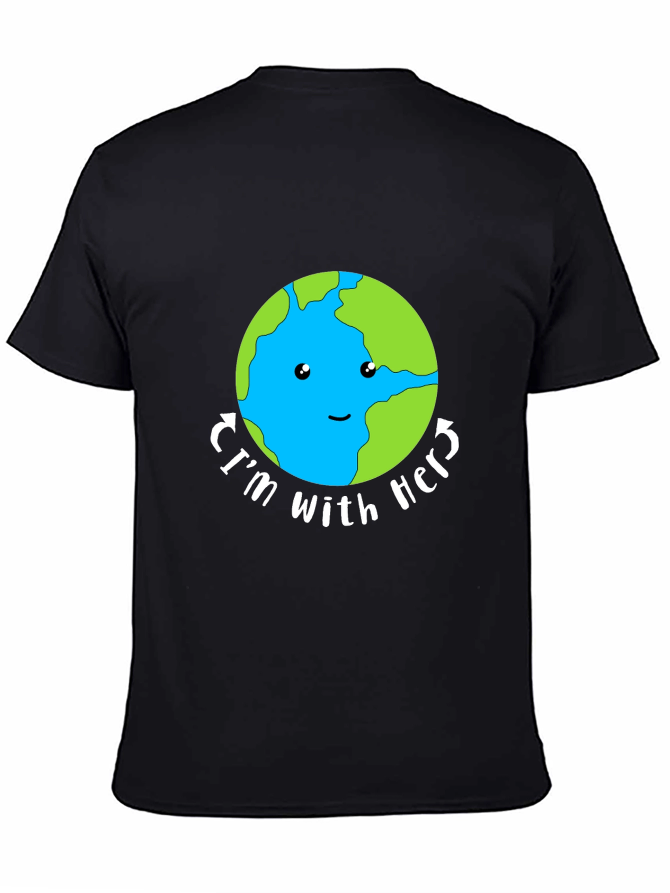 Im With Her Earth Graphic Tee - Black Unisex