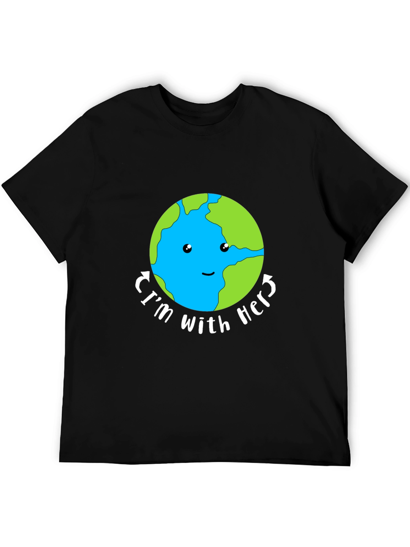 Im With Her Earth Graphic Tee - Black Unisex