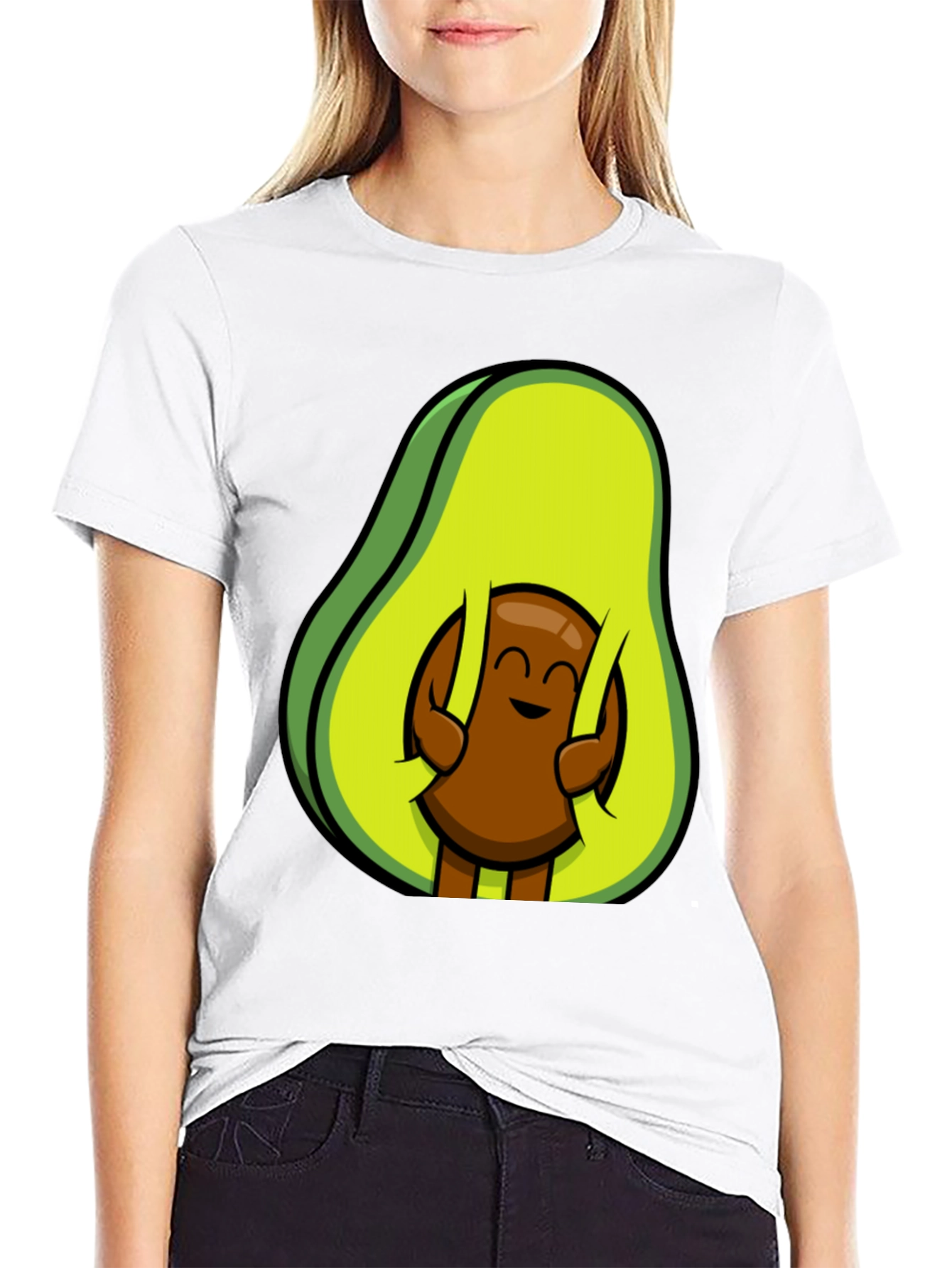 Funny Avocado Hugging Seed T-Shirt