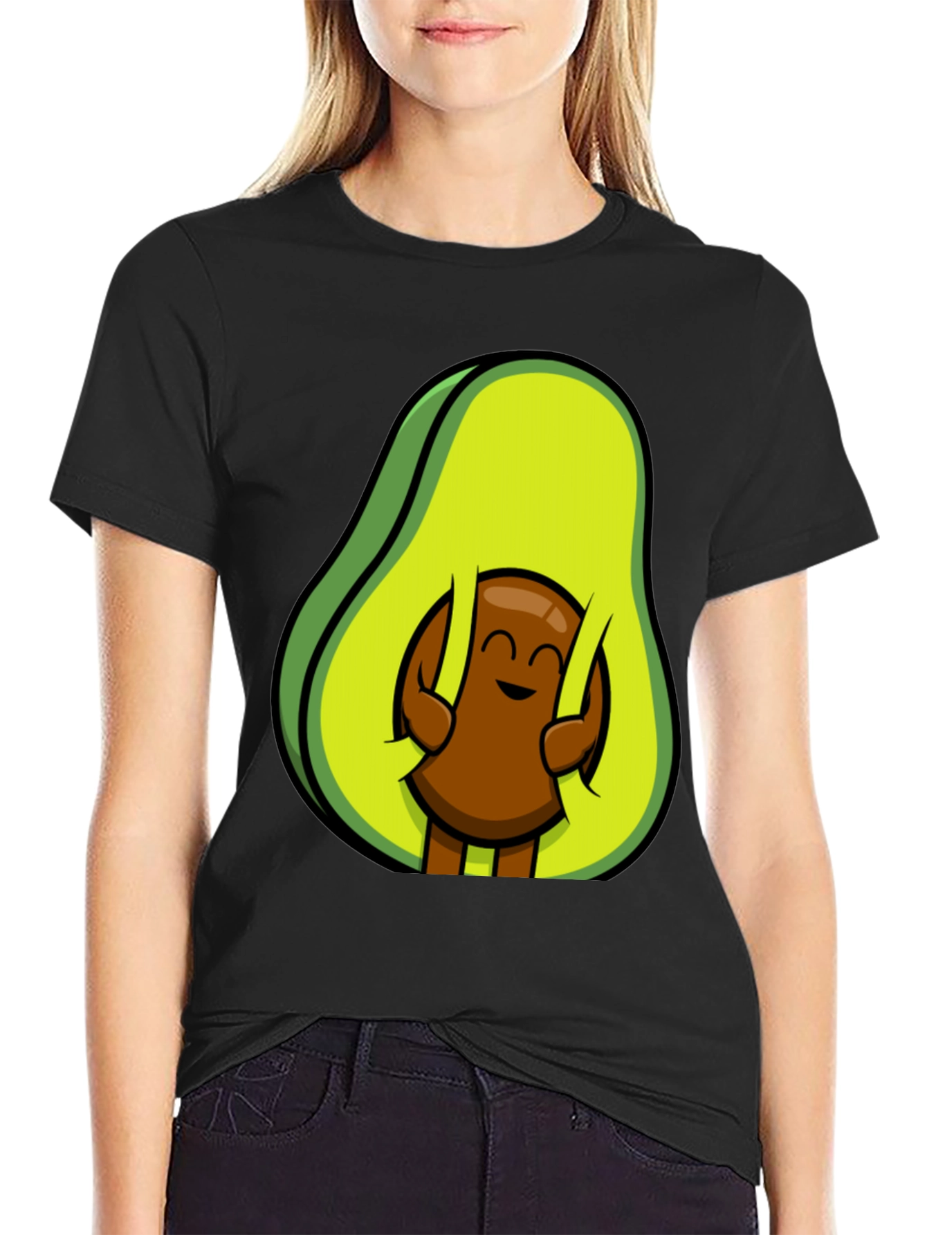 Funny Avocado Hugging Seed T-Shirt