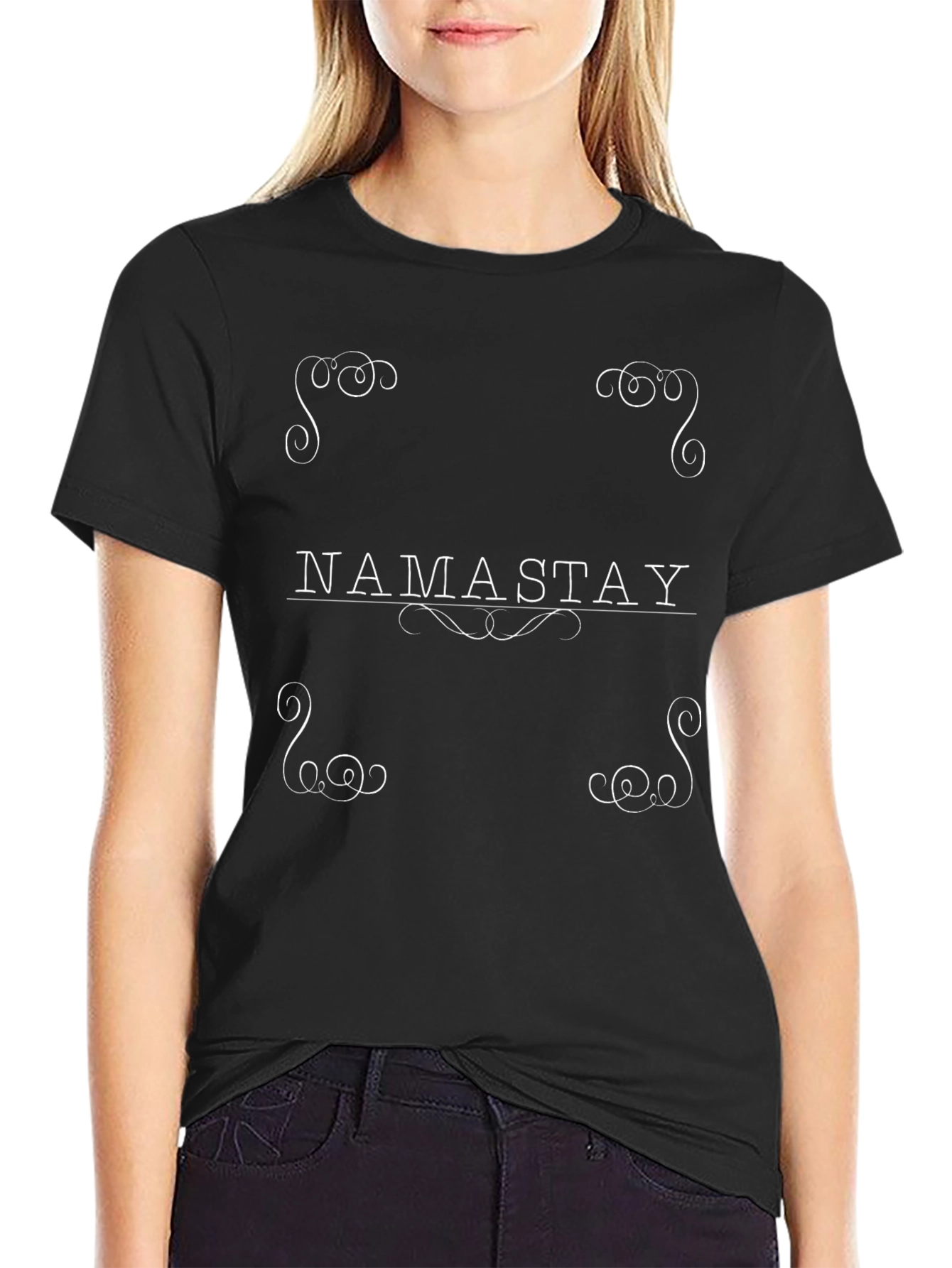 Namastay Black Graphic Tee - Zen Vibes