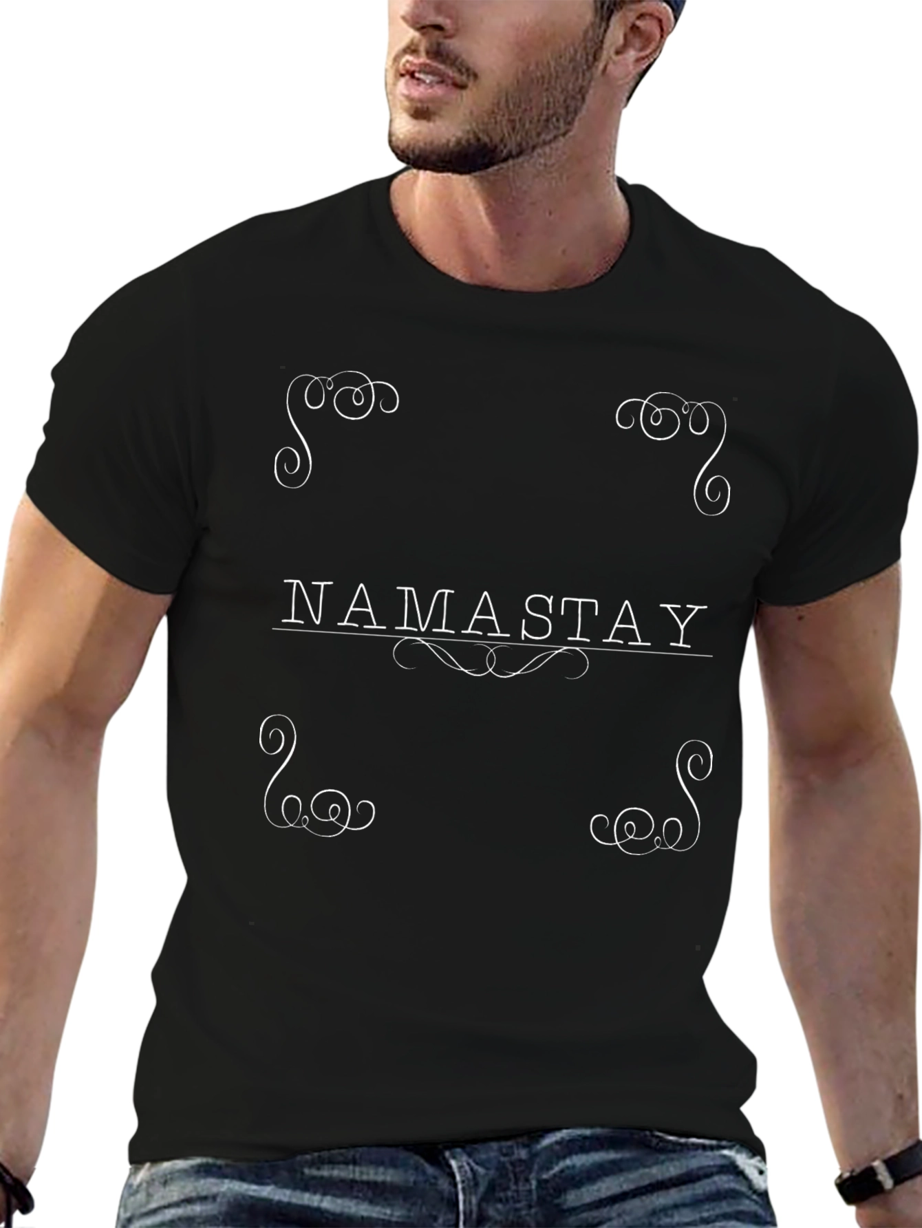 Namastay Black Graphic Tee - Zen Vibes