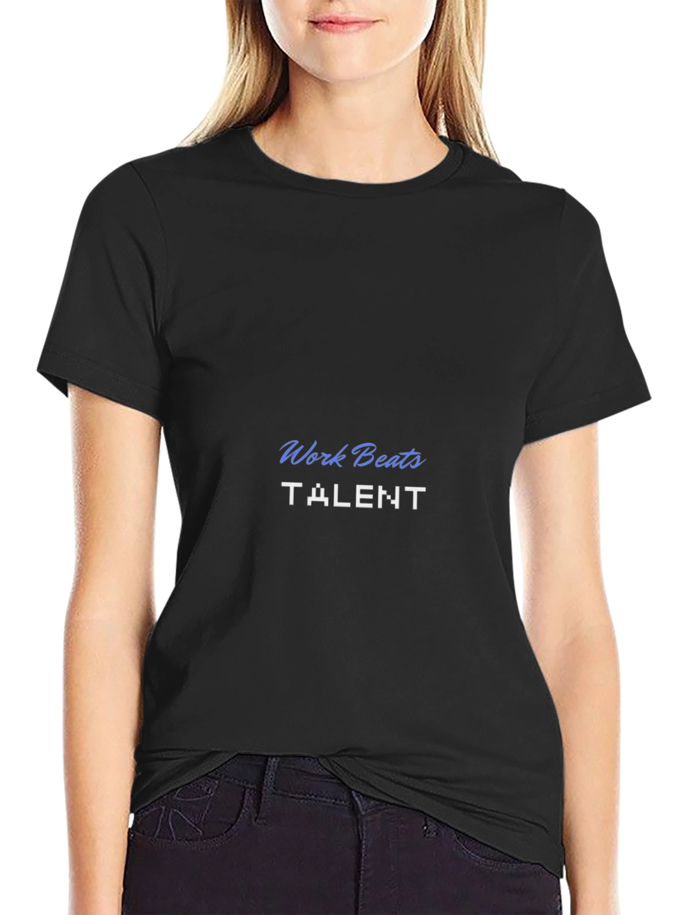 Work Beats Talent Graphic Tee - Black