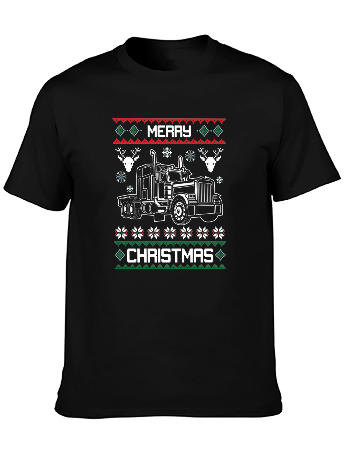 Merry Christmas Trucker T-Shirt Holiday Tee