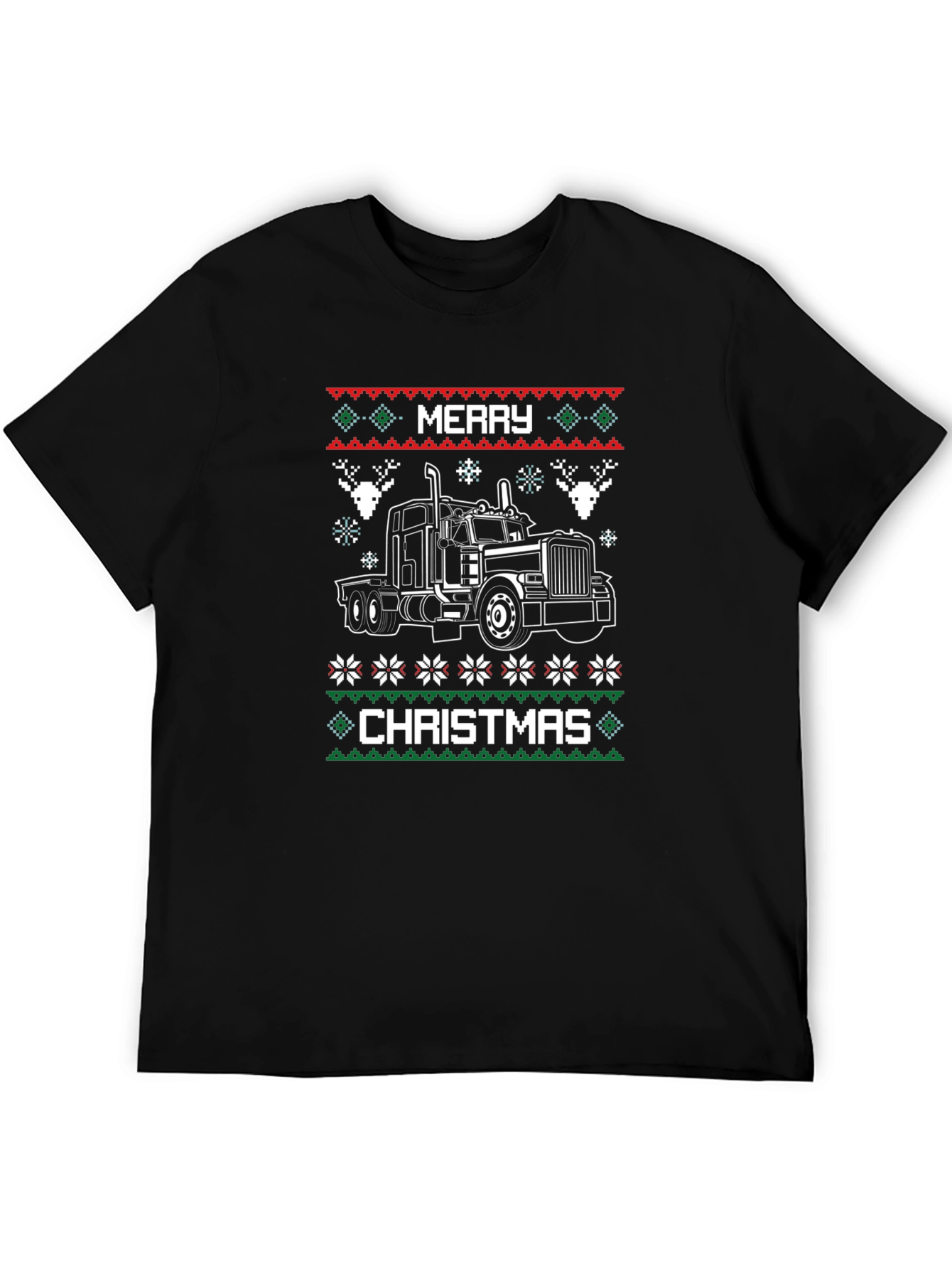 Merry Christmas Trucker T-Shirt Holiday Tee