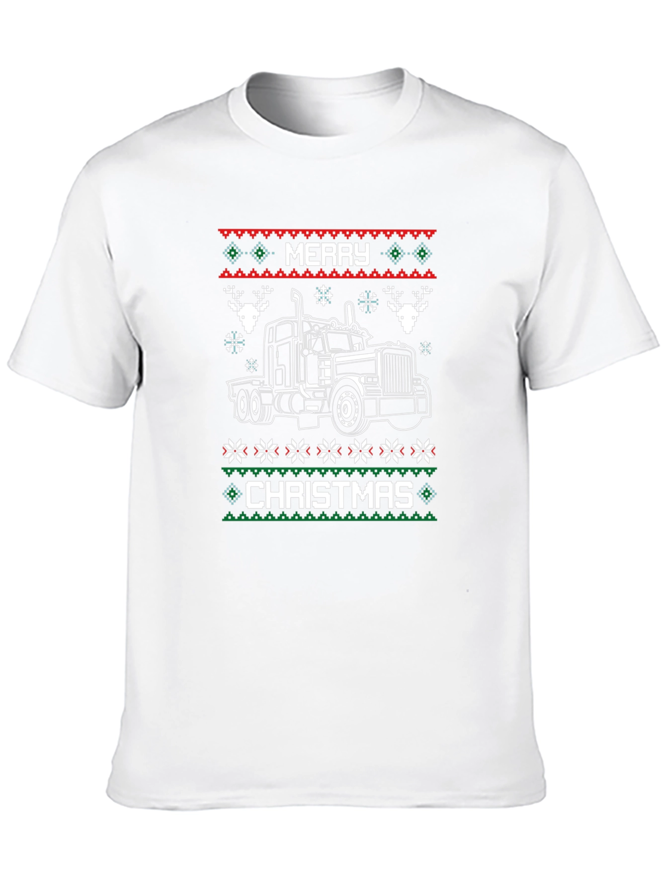Merry Christmas Trucker T-Shirt Holiday Tee