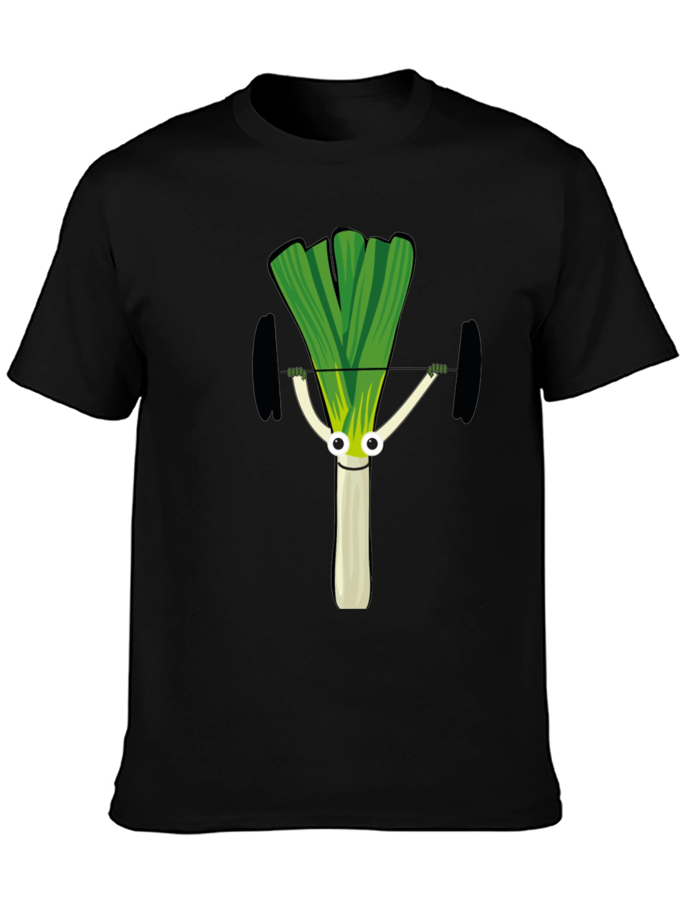 Leek Lifting Weights Graphic T-Shirt
