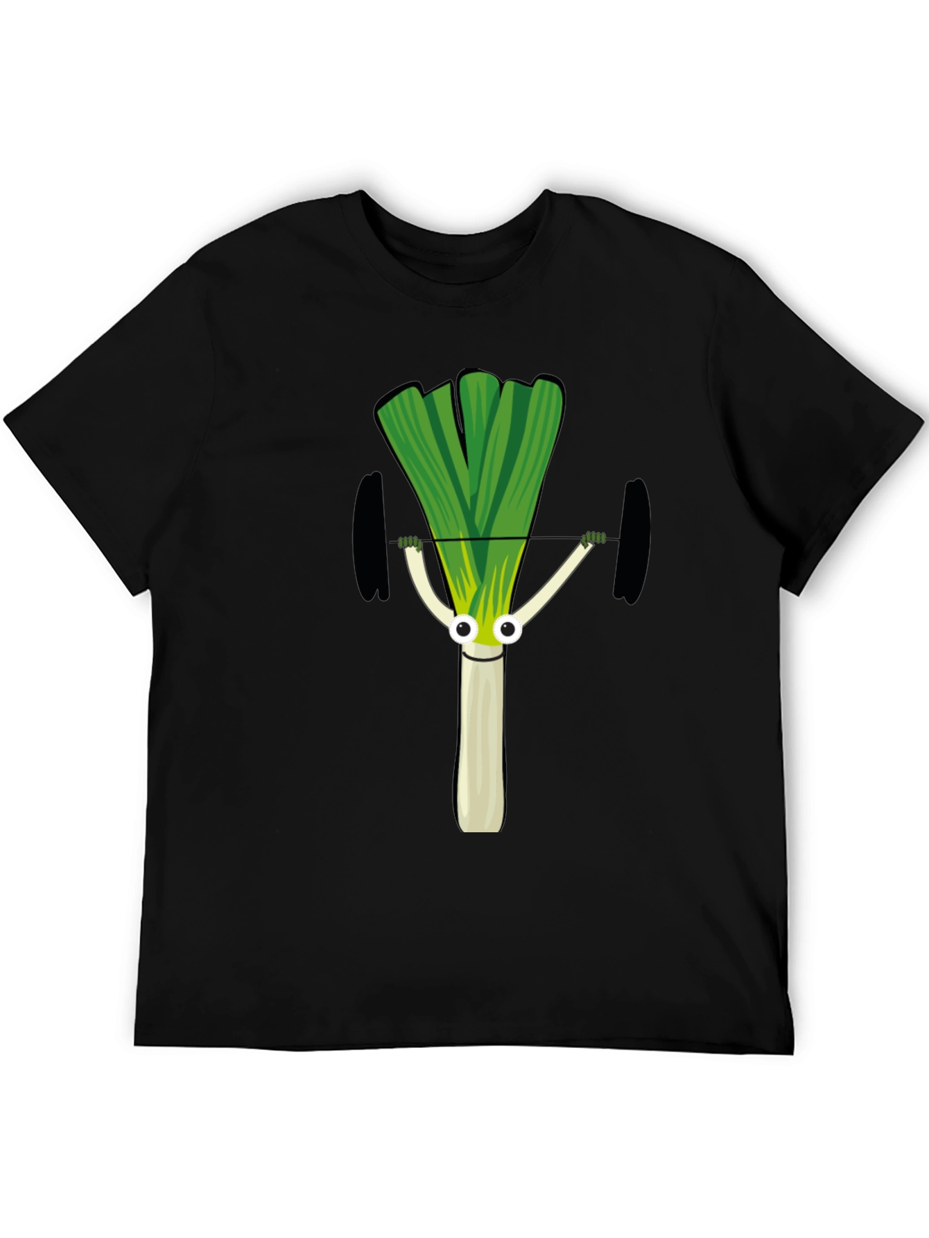Leek Lifting Weights Graphic T-Shirt
