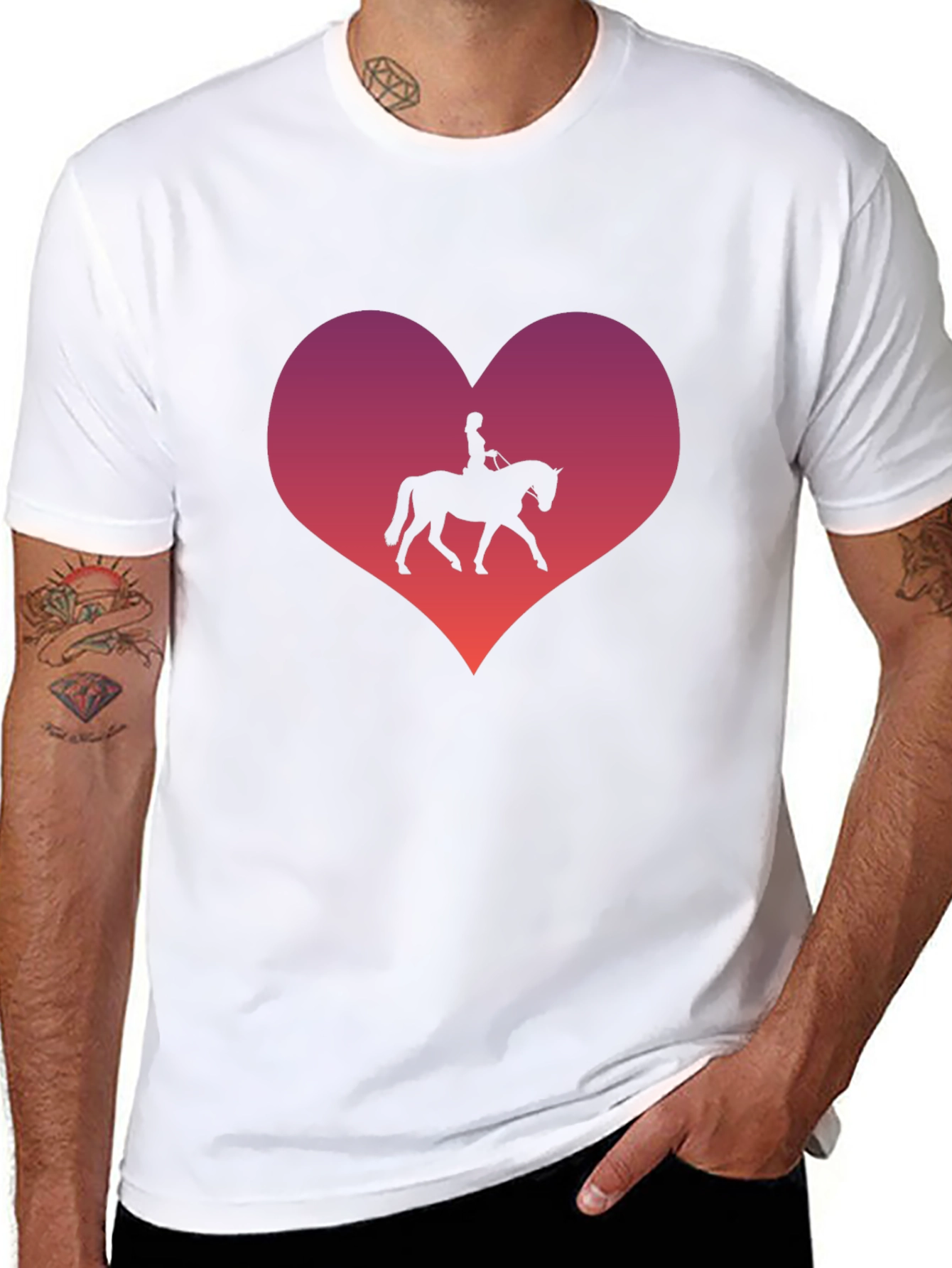 Equestrian Heart T-Shirt - Horse Lovers Gift
