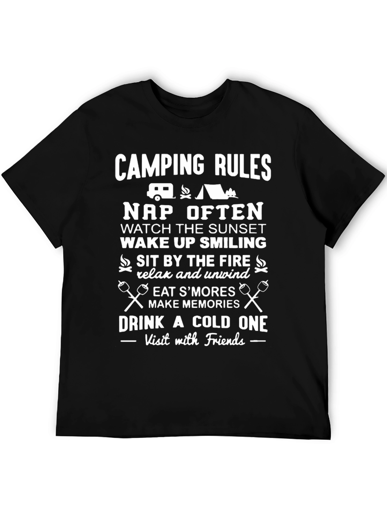 Camping Rules Graphic T-Shirt