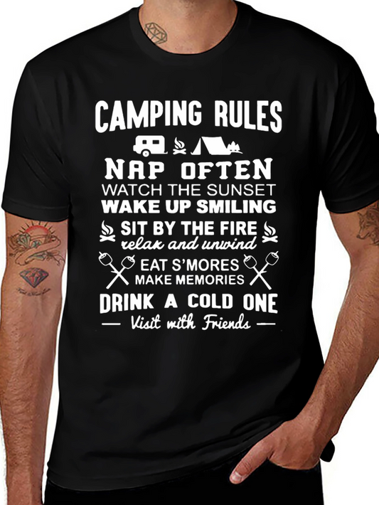 Camping Rules Graphic T-Shirt