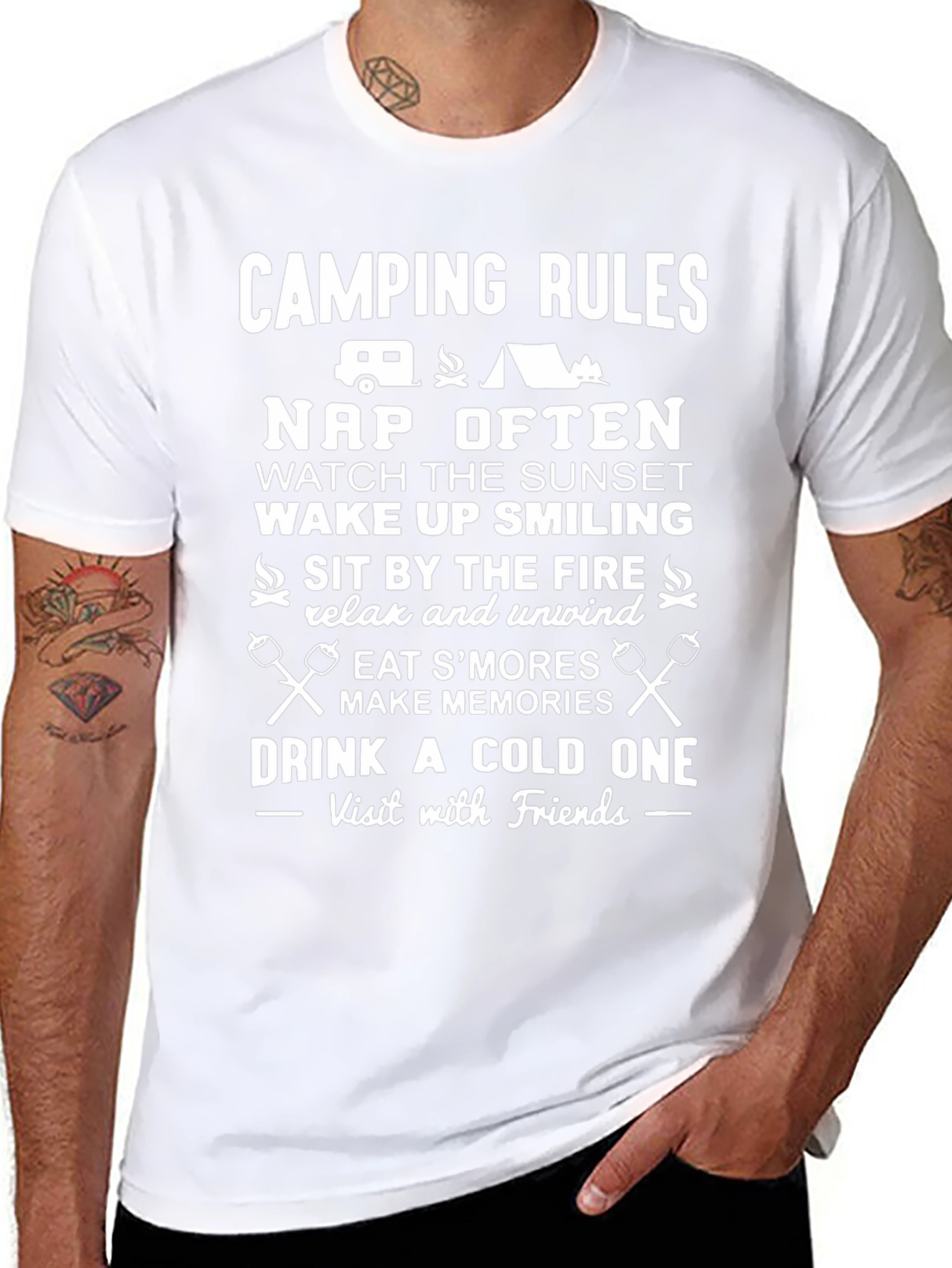 Camping Rules Graphic T-Shirt
