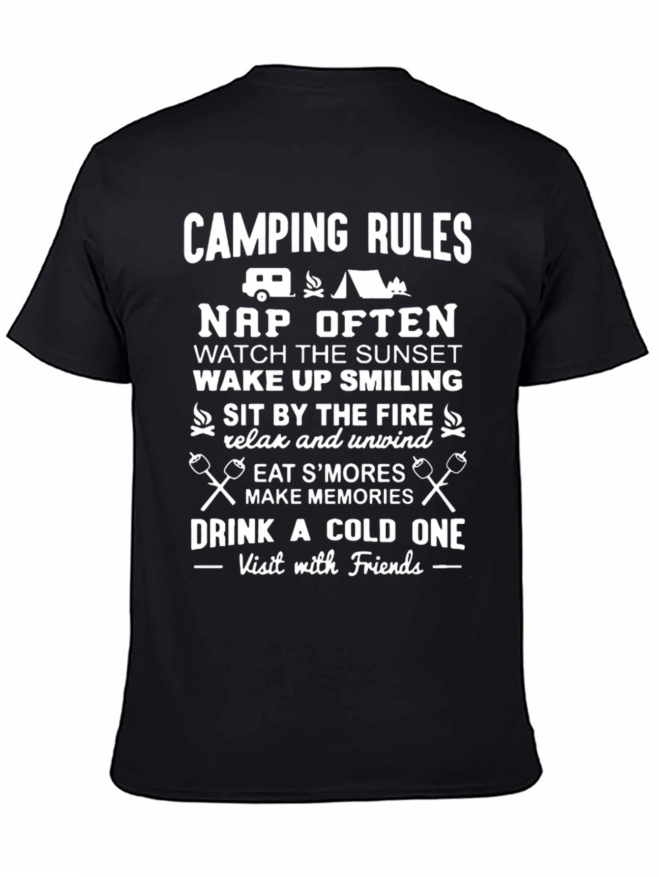 Camping Rules Graphic T-Shirt